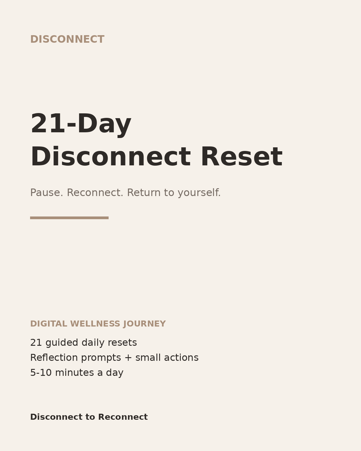 21-Day Disconnect Reset digital wellness journey cover