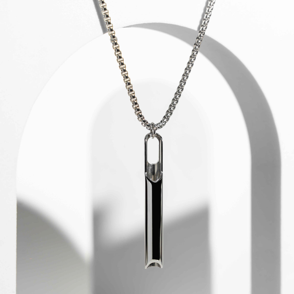 NAFAS Smooth Flow - Anxiety Breathing Necklace - Silver