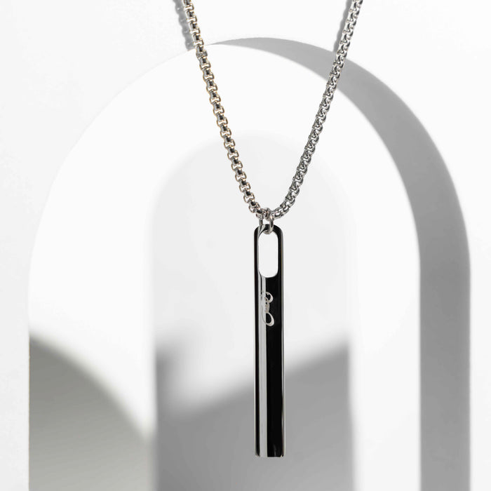 NAFAS Smooth Flow - Anxiety Breathing Necklace - Silver